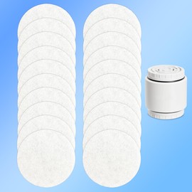 Replacement Sediment Pads for AquaBliss HD Multi-Stage Shower Filter Replacement Cartridge SFC400 & SFC500, Compatible with AquaBliss SF400 and SF500 HD Showerhead Filter, 1 Year Supply, 24-Pack