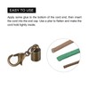 sourcing map 10Sets 5mm Leather Cord End Caps with Lobster