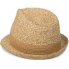 styleBREAKER Trilby 04025002 Unisex Lightweight Paper Hat with Contrasting Trim,
