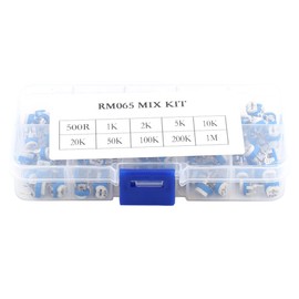 Variable Resistor Assortment 10 Values 500 Ohm-1M Ohm Potentiometer Kit Pack of 100