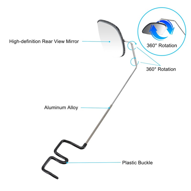 Accmor Bike Eyeglass Mirror, 360 Degree Adjustable Bicycle Cycling Rear