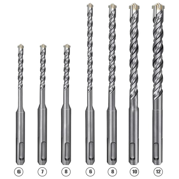 7-Piece SDS Drill Bit Set for Concrete and Stone -