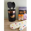 Black And Copper Kitchen Utensil Storage Holder ~ Stunning Utensil