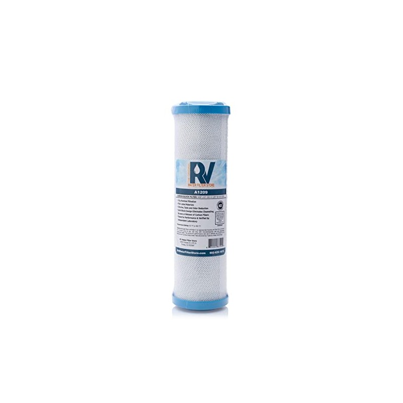 RV Water Filter Store A1209 Essential 0.5 Micron Carbon Block
