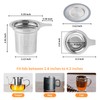 Vaincre Extra Fine Mesh Tea Infuser/Strainer, Stainless Steel Loose Leaf