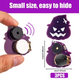 3pcs Cricket Noise Makers, Pumpkin Wizard Style Annoying Noise Machine Cricket Noise Prank Items with 16 Sounds Noise Beeping Maker Device Hidden Cricket Noise Stuff for Home School Party (Purple)