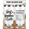 WETEL Best Grandma Ever Coffee Tumbler - Mother's Day, Grandparents