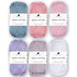 Mix Set - Pro Lana Basic Cotton - 100% Cotton 6 x 50 g (Fresh Mix)