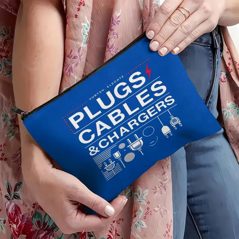 Plugs, Cables & Chargers Bag - Durable, Portable and Stylish
