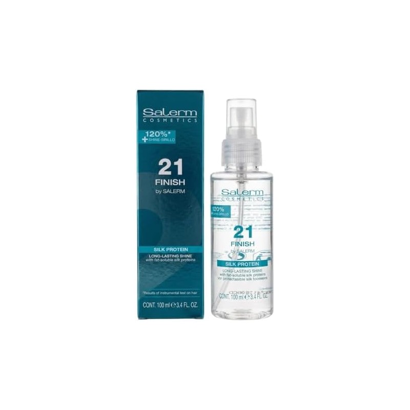 Salerm Cosmetics Finish Capilar con Proteína de Seda, Brillo Duradero,