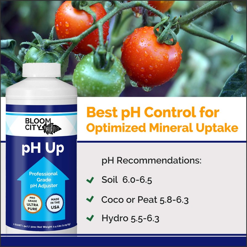 Bloom City Professional pH Up Liquid Fertilizer, 1/2 Pint (8