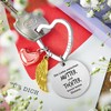 FABACH Best Mum Keyring Guardian Angel Lucky Charm with Heart