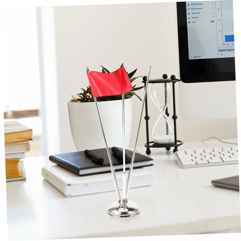 COHEALI Metal Flag Pole with Base Desk Flag Holder for