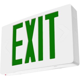 Antec Lighting 2-Pack Green Emergency Exit Sign light Battery Backup UL Listed