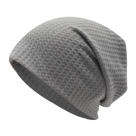 ZLYC Summer Women's Men's Long Slouch Beanie Lightweight Soft Jersey Hat, Solid Grey