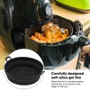 2PCS Fryer Silicone Liners Round 21cm Diameter with Handle Fryer