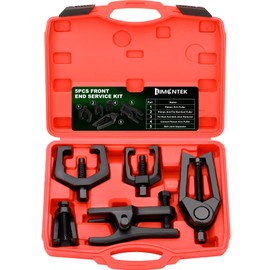 limontek 5pcs Pitman Arm Puller Ball Joint Separator, Tie Rod End Tool for Ball Joint Press Kit, Front End Service Kit, Splitter Removal Kit (Black)