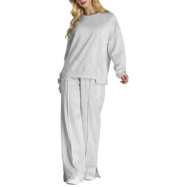 SotRong Tracksuit Womens Full Cozy Lounge Wear Oversized Co Ord Set Leisure Jogging Suits 2 Piece Casual Autumn Winter Travel Outfit Gym Activewear Jogger With Pockets XL