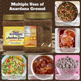 Rani Anardana (Pomegranate) Ground, Indian Spice 16oz (1lb) 454g PET Jar ~ All Natural | No Color | Gluten Friendly | Vegan | NON-GMO | Kosher | No Salt or fillers | Indian Origin