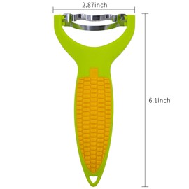 EDOBLUE Corn Zipper 6" - Lovely Shape Ergonomic Kitchen Tool Corn Planer Cutter Cob Peeler Corn Stripper Kernel Cutter