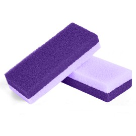 2 PCS Double-Sided Pumice Stone for Feet, Foot Scrubber，Effective Pedicure Tools (Purple)