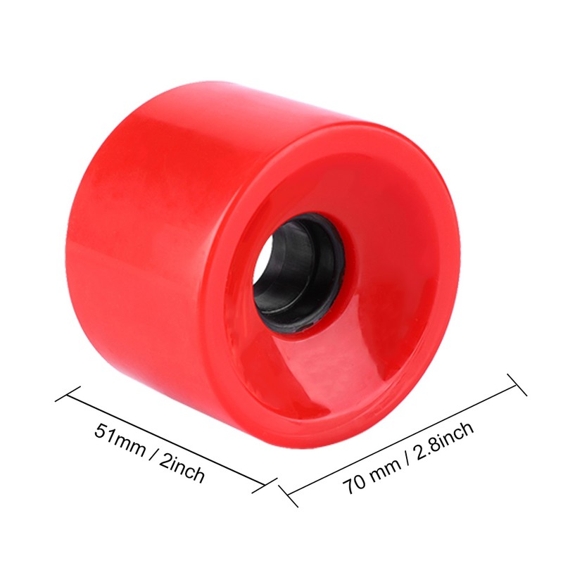 PUENTE 4pcs Set 70*51mm Superior Quality PU Skateboard Wheels Long