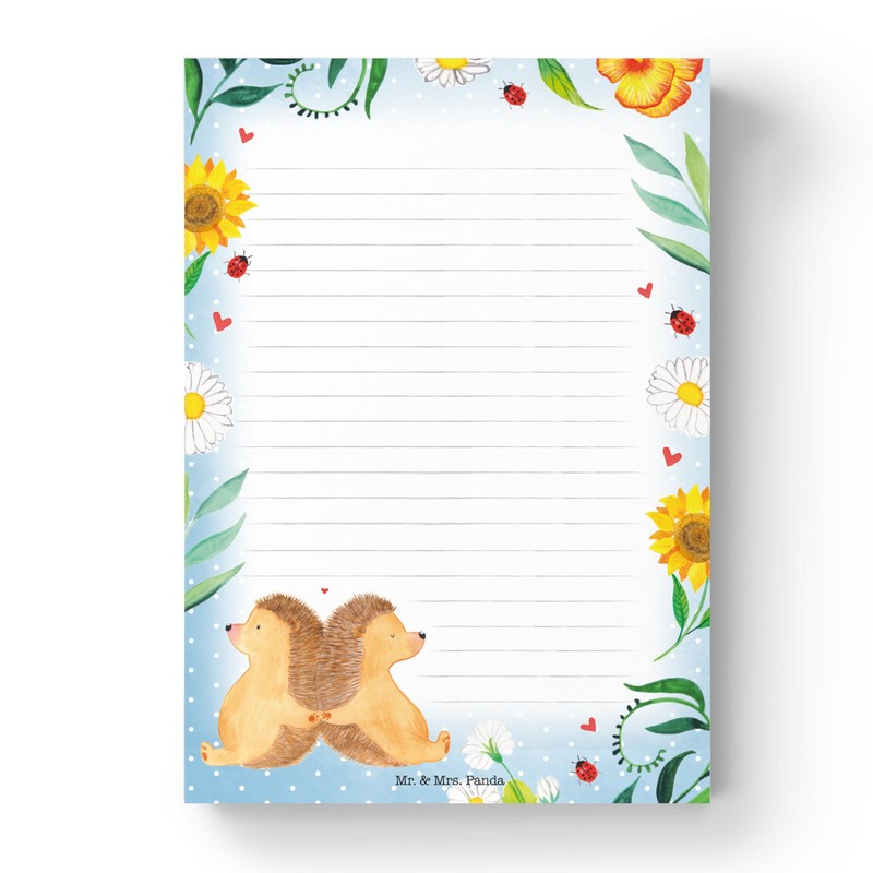 Mr. & Mrs. Panda Notepad, letter pad, A4 writing pad,
