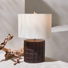 SAFAVIEH Lighting Collection Welsh Modern Rust 21-inch Table Lamp (LED Bulb Included)
