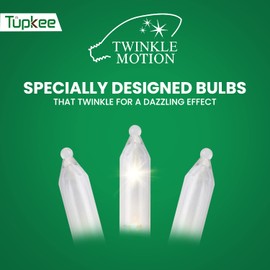 Christmas LED Random Twinkle Lights - 100 LED Warm White Bulbs - 16 of 100 Lights Twinkle - Indoor Outdoor – 24.75 Feet Light String, Christmas Tree Holiday Decor Sparkling Twinkling Christmas Lights