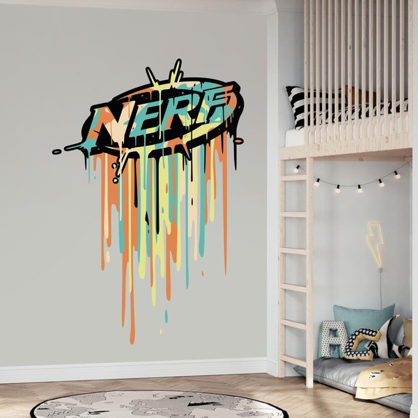 Nerf Sticker - Dripping Logo Decal Wall Art (60cm Height