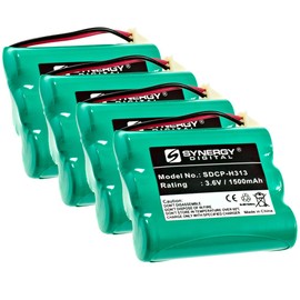 Synergy Digital Cordless Phone Batteries, Compatible with IBM IBM Cordless Phone, (Ni-MH, 3.6V, 1500 mAh), Combo-Pack Includes: 4 x SDCP-H313 Batteries