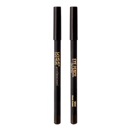 KISS New York Professional Slim Eye Pencil, Creamy Soft Eye Liner, Smooth Long-Lasting Rich Eyeline Color, Natural Eye Makeup, Water-Resistant (Black Brown)