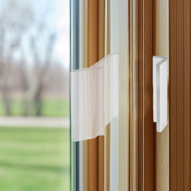 NIIIYTYB 4 Sets RV Sliding Door Latch Clear Mirror Closet