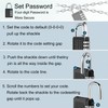 zoerbufan Padlock Combination Lock with Shackle Long, 4 Digit Padlock,