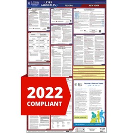 2022 New York and Federal Labor Law Poster (Spanish, NY State) - OSHA Compliant All-in-One Laminated Poster