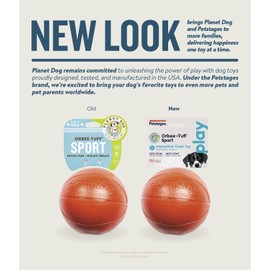 Outward Hound by Planet Dog Basketball, Durable Treat-Dispensing Dog Ball, Interactive Fetch Toy, Orbee-Tuff, Mint Scented, BPA-Free, for Indoor & Outdoor Play, Brown