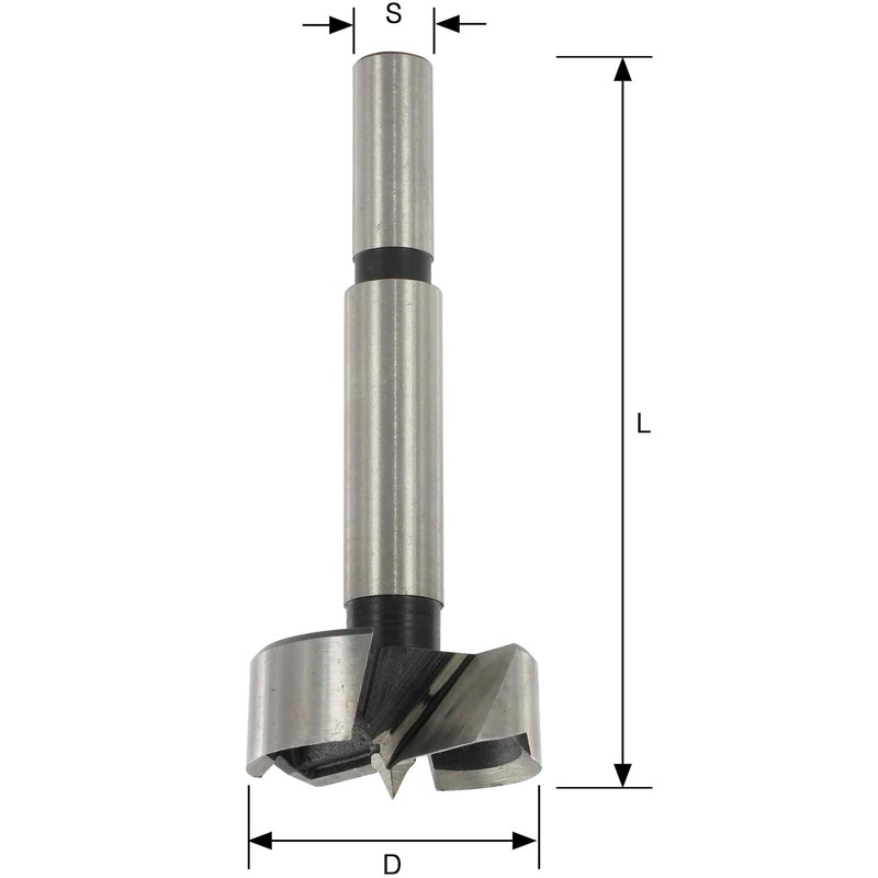 ENT Forstner Drill CS Shank (C) 8 mm, Diameter (D)