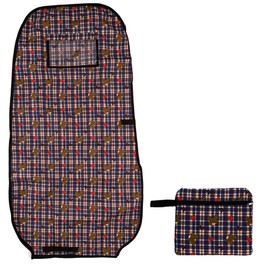 Marushin 4325000400 Travel Cover, Bear Game Plaid, Golf Bag, Caddy Bag Cover, Folding