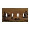 VGHOKO Decorative Switch Plate Covers Rustic Farmhouse Brown Board Pine