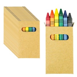 Partituki 20 Sets of Coloring Crayons. Each one with 6 Crayons in Assorted Colors. Gift for Children's Party Guests