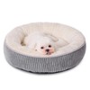 Bedfolks Waterproof Donut Cat and Dog Bed,20 Inches Calming Round