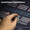 AQQA 47-Inch Round Poker Table Mat with Hand Rankings -