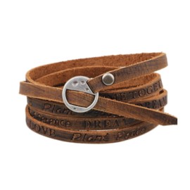 72ore Leather Wrap Bracelet for Women Men Multilayer Cuff Bracelets Adjustable Vintage Thin Wristbands Punk Stylish Bracelets Jewelry for Birthday Graduation Christmas Gifts(Coffee)
