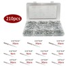 ASLLRISONY 210Pcs Silver 3/16 Inches,1/8 Inches Pop Rivets Assortment Kit,