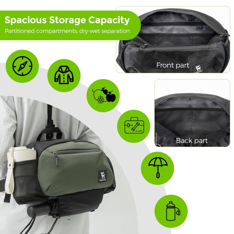 QUNATURE Hiking Backpack for Men Women Outdoor Daypacks Storage Lightweight