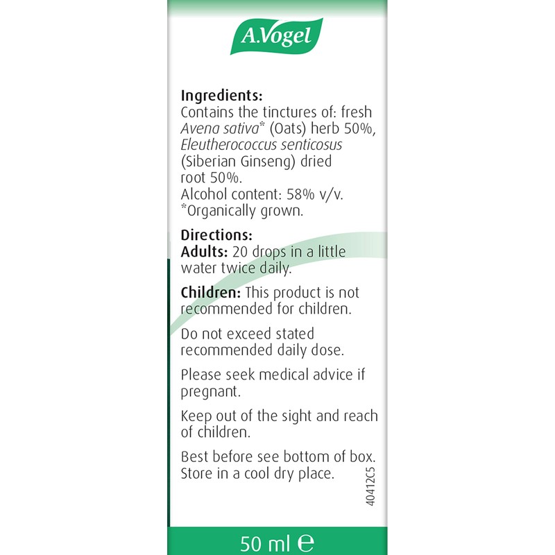 A.Vogel Ginsavena Drops | Herbal Food Supplement | Extract of