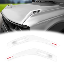 Trail Sight Cover Engine Hinge Hood Side Release Handles Decoration Exterior Accessories for Ford Bronco 2021 2022 2023 2024 2025, 2 Pack (White)