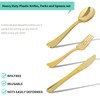 120 Pieces Gold Plastic Silverware - Heavy Duty Gold Cutlery