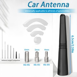 VBGURR Mini Car Ariel Small Short FM&DAB Car Antenna Upgraded Car Radio Aerial with Strong Receiving Function Universal Radio Antenna Suitable for most Vehicles