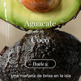 RAW SUGAR, The Moisture Smoothie Hair Mask, Mascarilla Capilar, Aguacate y Coco, Hidrata y Suaviza Cabello Seco, 10 OZ                                